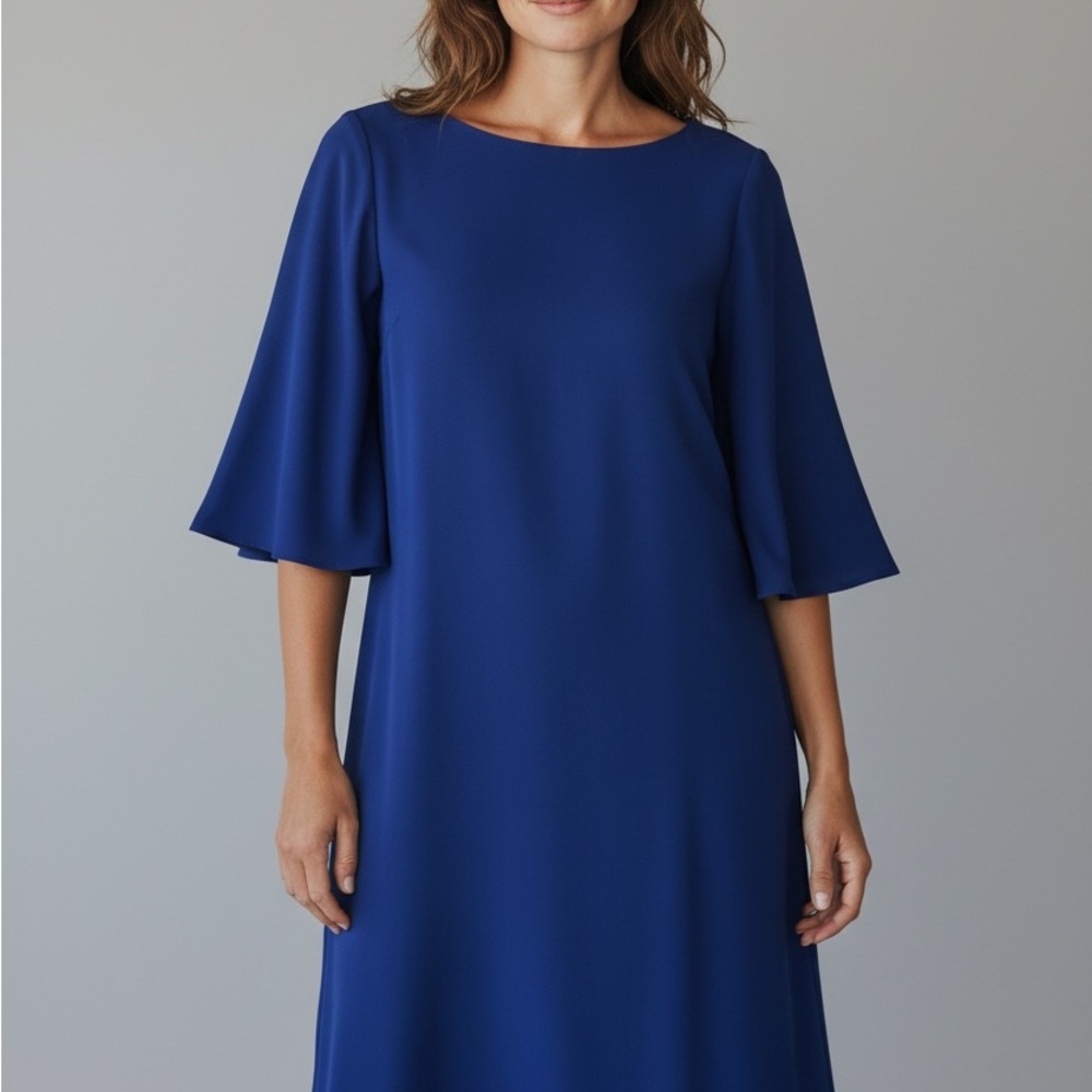 Vince Camuto 3/4 sleeve Bell Sleeved mid length dress Size 4